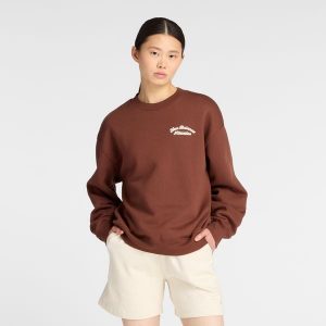 Bluza damska New Balance WT53516ROK – brązowa. Brązowe bluzy New Balance, xl, bez wzorów, z bawełny, bez kaptura. Za 279,99 zł.