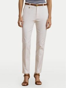 LAUREN RALPH LAUREN Spodnie materiałowe 200811955005 Biały Skinny Fit. Białe rurki Lauren Ralph Lauren, z bawełny. Za 419,99 zł.