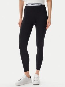 Guess Legginsy V5GB04 KCSA2 Czarny. Czarne legginsy Guess, z aplikacjami, z syntetyku. Za 139,99 zł.