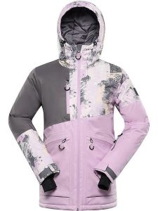 Alpine Pro Kurtka narciarska "Uzera" w kolorze jasnoróżowo-szarym rozmiar: M. Różowe kurtki sportowe Alpine Pro, m, bez wzorów, bez kaptura, narciarskie. Za 520,90 zł.