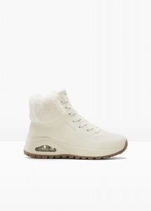 Kozaki sznurowane Skechers z pianką memory. Brązowe kozaki bonprix, bez wzorów, bez obcasa, bez zapięcia. Za 379,99 zł.