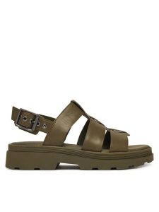 Clarks Sandały Orinoco3 Strap 26186489 Zielony. Zielone sandały Clarks, bez wzorów, ze skóry, bez obcasa, na płaskiej podeszwie, bez zapięcia. Za 389,99 zł.