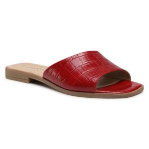 Klapki Lasocki. Czerwone klapki Lasocki, bez wzorów, bez obcasa. Za 57,99 zł.