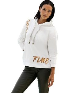 Heine Bluza w kolorze białym rozmiar: 42. Białe bluzy Heine, bez wzorów, z kapturem. Za 76,95 zł.
