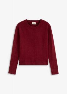Sweter. Niebieskie swetry klasyczne bonprix, bez kołnierzyka. Za 94,99 zł.