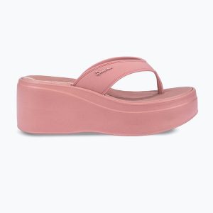 Japonki damskie Ipanema Solaris. Czerwone klapki Ipanema, bez wzorów, z materiału, bez obcasa. Za 179,99 zł.