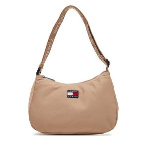 Torebka Tommy Jeans. Brązowe torebki klasyczne Tommy Jeans, bez wzorów, z jeansu, bez dodatków. Za 209,99 zł.