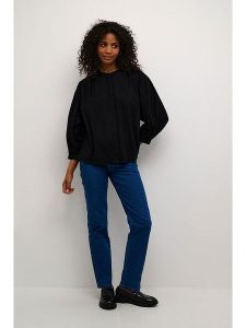 Kaffe Bluzka "Roca" w kolorze czarnym rozmiar: 38. Czarne bluzki Kaffe, bez wzorów, z bawełny, bez kołnierzyka, bez ramiączek. Za 109,78 zł.