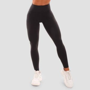 Legginsy damskie fitness z wysoką talią czarne Mesh Panel. Czarne legginsy GYMBEAM, bez wzorów, z elastanu. Za 112,90 zł.