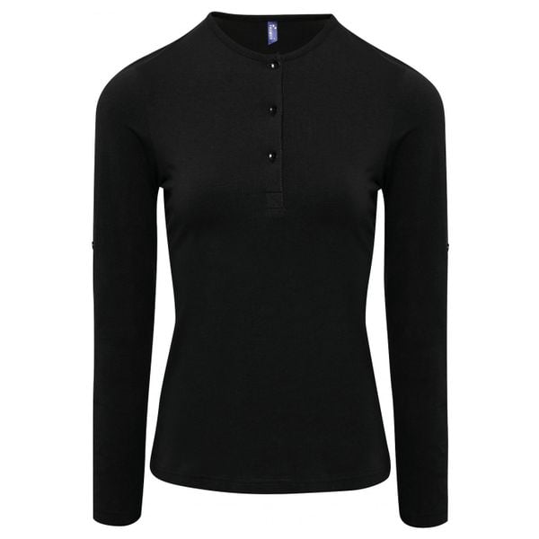 Koszulka damska Premier Long John. Czarne koszulki sportowe PREMIER, bez wzorów, z materiału, bez ramiączek. Za 133,50 zł.