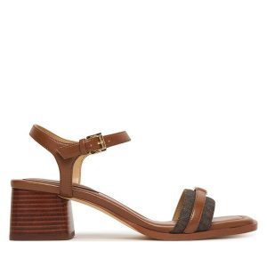 Sandały MICHAEL Michael Kors. Brązowe sandały MICHAEL Michael Kors, bez wzorów, bez obcasa, na słupku, bez zapięcia. Za 566,99 zł.