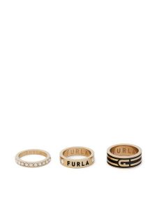 Furla Zestaw pierścionków Arch Stripe WJ00175-N79000-O6000-1-007-20-CN-S Złoty. Żółte pierścionki Furla, metalowe. Za 319,99 zł.