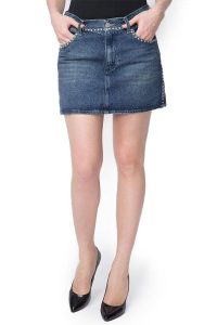WRANGLER RETRO SKIRT JOLLY GREEN W204TM19G 112127756. Zielone spódnice Wrangler, s, bez wzorów, retro. W wyprzedaży za 49,99 zł.