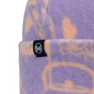 Czapka BUFF POLAR PRINTS BEANIE LETA GRAPE ICE. Fioletowe czapki Buff, bez wzorów, z materiału. Za 149,90 zł.