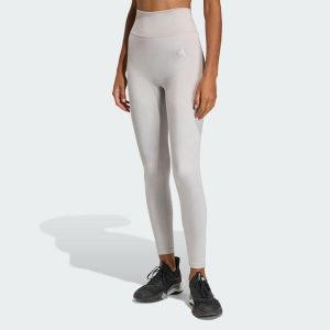 Legginsy Optime Essentials Workout Shine 7/8. Szare legginsy ADIDAS, bez wzorów, z podwyższonym stanem. Za 219,00 zł.