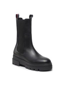 Tommy Hilfiger Sztyblety Monochromatic Chelsea Boot FW0FW06730 Czarny. Czarne botki TOMMY HILFIGER, bez wzorów, ze skóry, bez obcasa, na płaskiej podeszwie, bez zapięcia. Za 579,99 zł.
