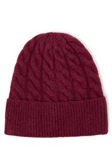 Marie Lund Czapka Kobiety Sztuczne włókno lila|czerwony, ONE SIZE. Czerwone czapki Marie Lund, bez wzorów, z włókna, eleganckie. Za 149,95 zł.