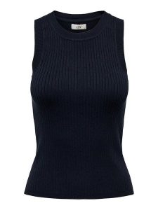 JDY Top w kolorze granatowym rozmiar: M. Niebieskie topy JDY, m, bez wzorów, prążkowane, bez kołnierzyka, bez ramiączek. Za 74,11 zł.