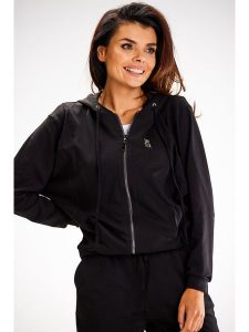 Awama Bluza w kolorze czarnym rozmiar: M. Czarne bluzy Awama, m, z aplikacjami, bez kaptura. Za 175,67 zł.