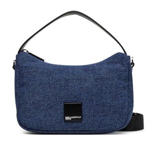 Torebka Karl Lagerfeld Jeans. Niebieskie torebki klasyczne Karl Lagerfeld Jeans, bez wzorów, z jeansu, bez dodatków. Za 419,99 zł.
