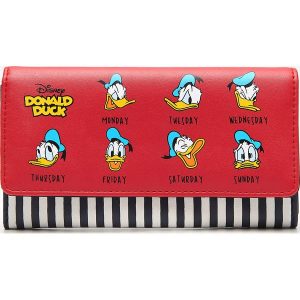 Portfel donald duck - Czerwony. Paski marki Cropp. W wyprzedaży za 24,99 zł.