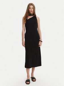 Max Mara Leisure Sukienka koktajlowa Verbena 2516621068 Czarny Regular Fit. Czarne sukienki Max Mara Leisure, xs, bez wzorów, z wiskozy, wizytowe, bez kołnierzyka, bez ramiączek. Za 559,99 zł.