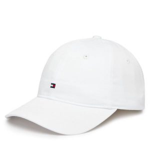 Czapka z daszkiem Tommy Hilfiger. Białe czapki TOMMY HILFIGER, bez wzorów. Za 142,99 zł.