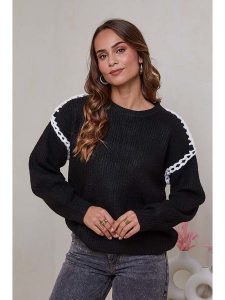 Soft Cashmere Sweter w kolorze czarnym rozmiar: 38/40. Czarne swetry oversize Soft Cashmere, bez wzorów, z kaszmiru, bez ramiączek. Za 159,82 zł.