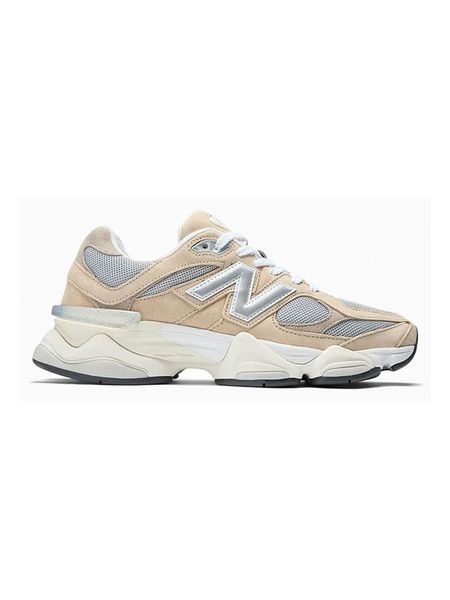 New Balance Skórzane sneakersy "9060" w kolorze beżowo-szarym rozmiar: 44. Brązowe trampki New Balance, bez wzorów, z materiału, bez zapięcia. Za 590,20 zł.
