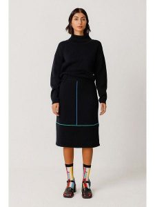 SKFK Spódnica "Alda" w kolorze czarnym rozmiar: 42. Czarne spódnice SKFK, na co dzień, bez wzorów, z bawełny, midi. Za 187,99 zł.