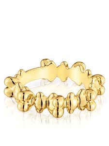 TOUS Pierścionek Bold Bear 1004200712 Złoty. Żółte pierścionki Tous, metalowe. Za 319,99 zł.
