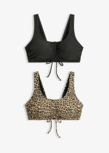 Biustonosz bikini bustier z troczkami (2 szt.). Czarne bikini bonprix, bez wzorów. Za 169,99 zł.