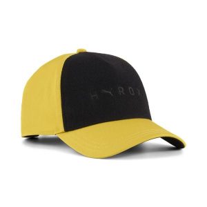 Czapka z daszkiem PUMA x HYROX PUMA. Żółte czapki Puma, z aplikacjami, klasyczne. Za 129,00 zł.