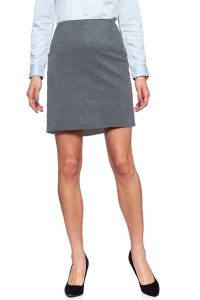 DAMSKA SPÓDNICA TOM TAILOR FAKE VELOUR LEATHER SKIRT. Szare spódnice Tom Tailor, xl, bez wzorów. W wyprzedaży za 59,99 zł.