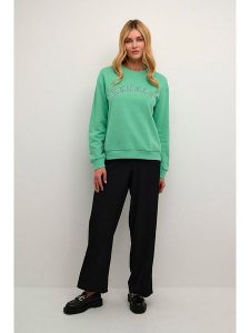 Kaffe Bluza w kolorze zielonym rozmiar: XS. Zielone bluzy Kaffe, xs, bez wzorów, bez kaptura. Za 74,81 zł.