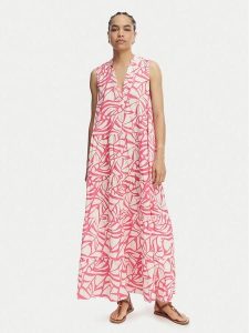 LOLA CASADEMUNT Sukienka letnia LS2616141 Różowy jasny Relaxed Fit. Czerwone sukienki LOLA CASADEMUNT, na lato, l, bez wzorów, z bawełny, bez kołnierzyka, bez ramiączek. Za 605,99 zł.