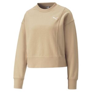 Bluza dresowa damska Puma HER. Brązowe bluzy Puma, l, bez wzorów, z dresówki, bez kaptura. Za 182,99 zł.