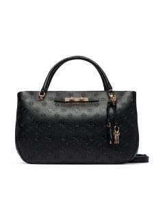 Guess Torebka HWPD22 25060 Czarny. Czarne kuferki Guess, z aplikacjami, ze skóry, bez dodatków. Za 634,99 zł.