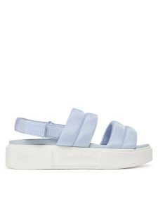Tommy Jeans Sandały Tjw Flatform Sandal EN0EN02802 Błękitny. Niebieskie sandały Tommy Jeans, bez wzorów, z jeansu, bez obcasa, na płaskiej podeszwie, bez zapięcia. Za 189,99 zł.