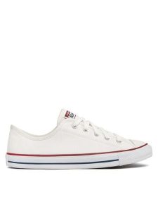 Converse Trampki Chuck Taylor All Star Dainty Ox 564981C Biały. Białe trampki Converse, bez wzorów, z materiału, bez zapięcia. Za 209,99 zł.