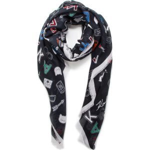 Chusta KARL LAGERFELD - Allover Pins Scarf 86KW3310 Black 999. Apaszki i chusty marki KARL LAGERFELD. Za 429,00 zł.