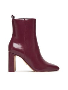 Steve Madden Botki Adelisa SM11002626 Bordowy. Czerwone botki Steve Madden, bez wzorów, ze skóry, bez obcasa, na słupku, bez zapięcia. Za 509,99 zł.