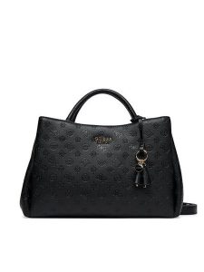Guess Torebka Phoebe HWPD96 65070 Czarny. Czarne torebki klasyczne Guess, z aplikacjami, ze skóry, bez dodatków. Za 489,99 zł.