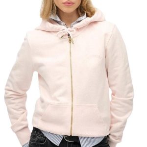 Damska bluza z kapturem zapinana na zamek Superdry Essential Logo Hb. Czerwone bluzy Superdry, bez wzorów, z kapturem. Za 332,10 zł.