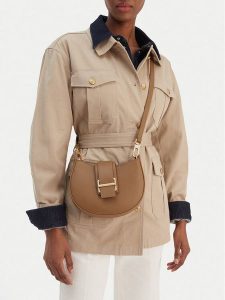 GINO ROSSI Torebka C-1-3 Brązowy. Brązowe torebki klasyczne Gino Rossi, bez wzorów, z materiału, bez dodatków. Za 179,99 zł.