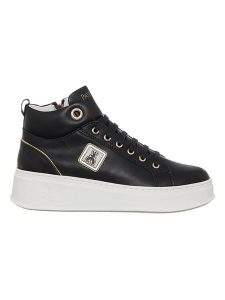 Patrizia Pepe Skórzane sneakersy w kolorze czarnym rozmiar: 38. Czarne trampki Patrizia Pepe, bez wzorów, za kostkę, bez zapięcia. Za 431,47 zł.
