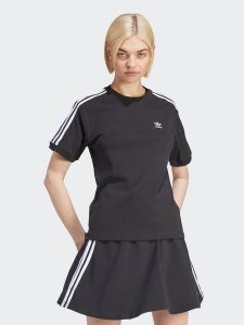 Adidas T-Shirt 3-Stripes IU2420 Czarny Regular Fit. Czarne t-shirty ADIDAS, s, bez wzorów, z bawełny, bez kołnierzyka, bez ramiączek. Za 99,99 zł.