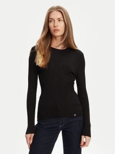 Guess Sweter W5YR08 Z0040 Czarny Slim Fit. Czarne swetry klasyczne Guess, l, z syntetyku, bez kołnierzyka. Za 279,99 zł.