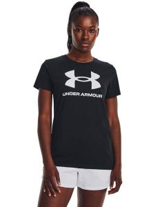 Under Armour Koszulka "Rival" w kolorze czarnym rozmiar: XS. Czarne bluzki Under Armour, xs, bez wzorów, bez kołnierzyka, bez ramiączek. Za 83,42 zł.