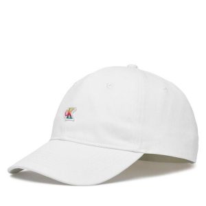 Czapka z daszkiem Calvin Klein. Białe czapki Calvin Klein, bez wzorów. Za 142,99 zł.